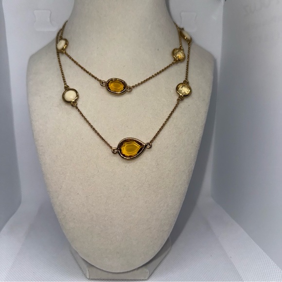 Kate Spade Station Necklace, Crystal Lucite Station Necklace - Picture 2 of 10